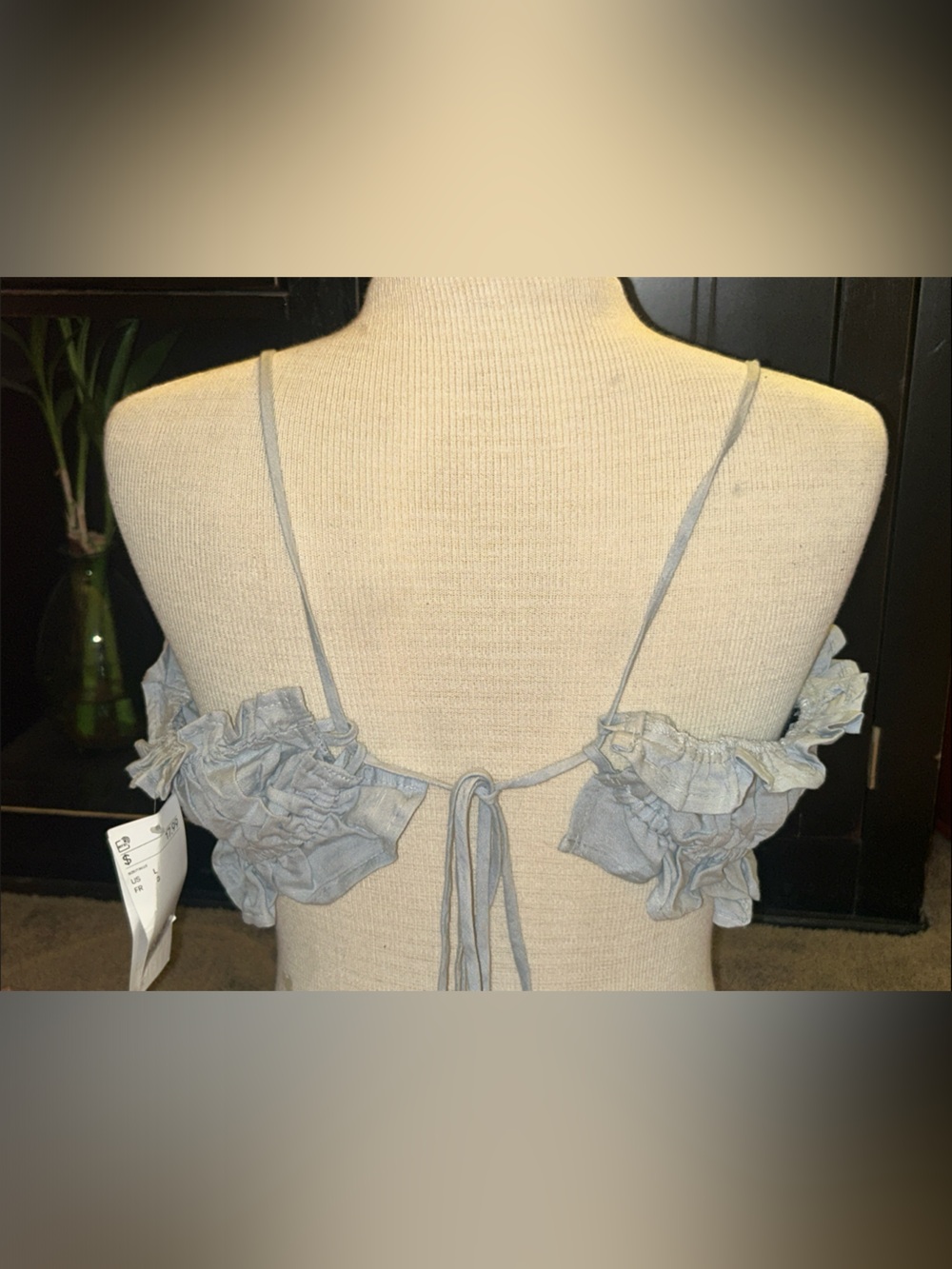 H&M Light Blue Ruffle Top - Picture 4 of 5